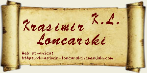 Krasimir Lončarski vizit kartica